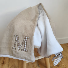 Charger l'image dans la galerie, Couverture Double Gaze & vichy chocolat