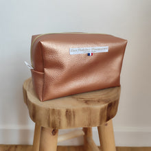 Charger l'image dans la galerie, Trousse rectangulaire Simili Or Rose