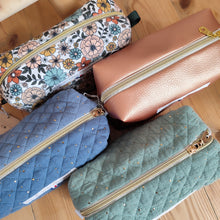 Charger l'image dans la galerie, Trousse rectangulaire Simili Or Rose