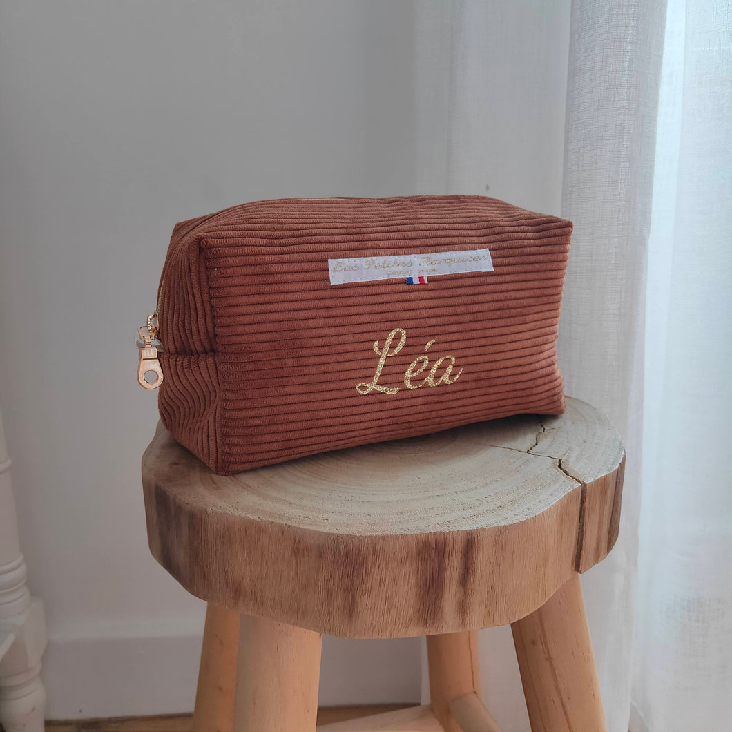 Trousse rectangulaire Velours (6 coloris)