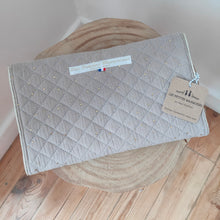 Charger l&#39;image dans la galerie, Pochette Barrettes Camille beige ou bleue
