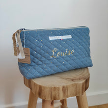 Charger l&#39;image dans la galerie, Grande trousse Camille Denim
